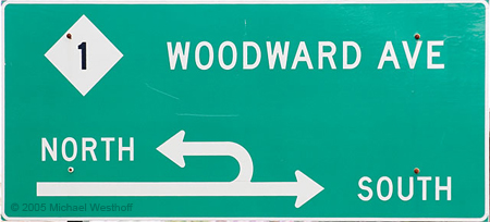 Woodward Avenue Sign